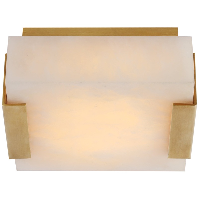 LED Flush Mount from the Covet Collection in Antique-Burnished Brass Finish by Visual Comfort Signature