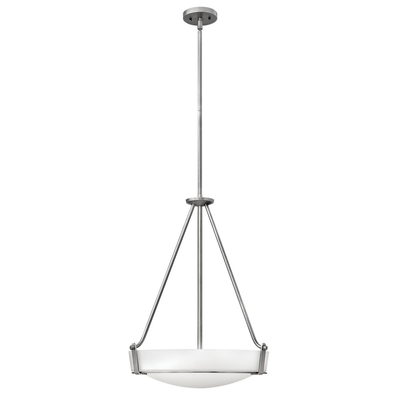 LED Foyer Pendant from the Hathaway Collection in Antique Nickel Finish by Hinkley