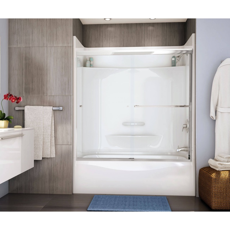 MAAX 145014-000-002-084 TOF-3260 AcrylX Alcove Left-Hand Drain Bathtub in White