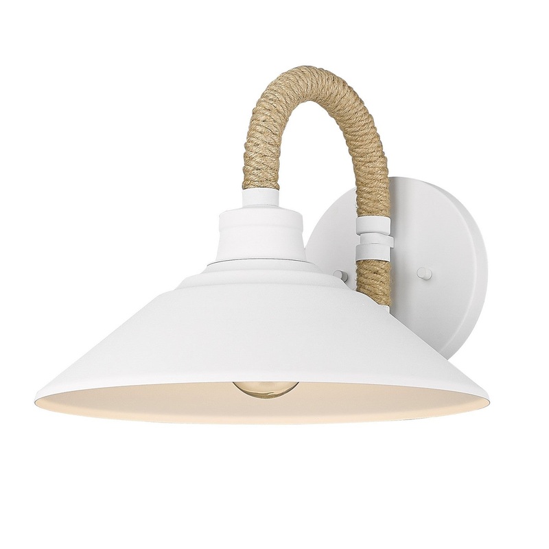 One Light Wall Sconce from the Journey NWT Collection in Natural White Finish by Golden