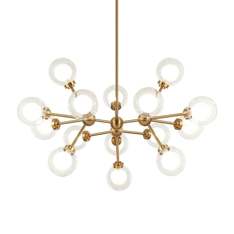 Solaris 15-Light Pendant Aged Gold Brass