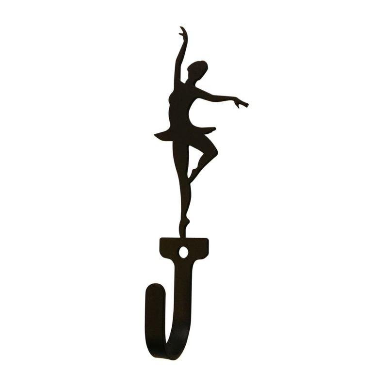 Village Wrought Iron WH-305-S Ballerina Woman’s Wall Hook Small