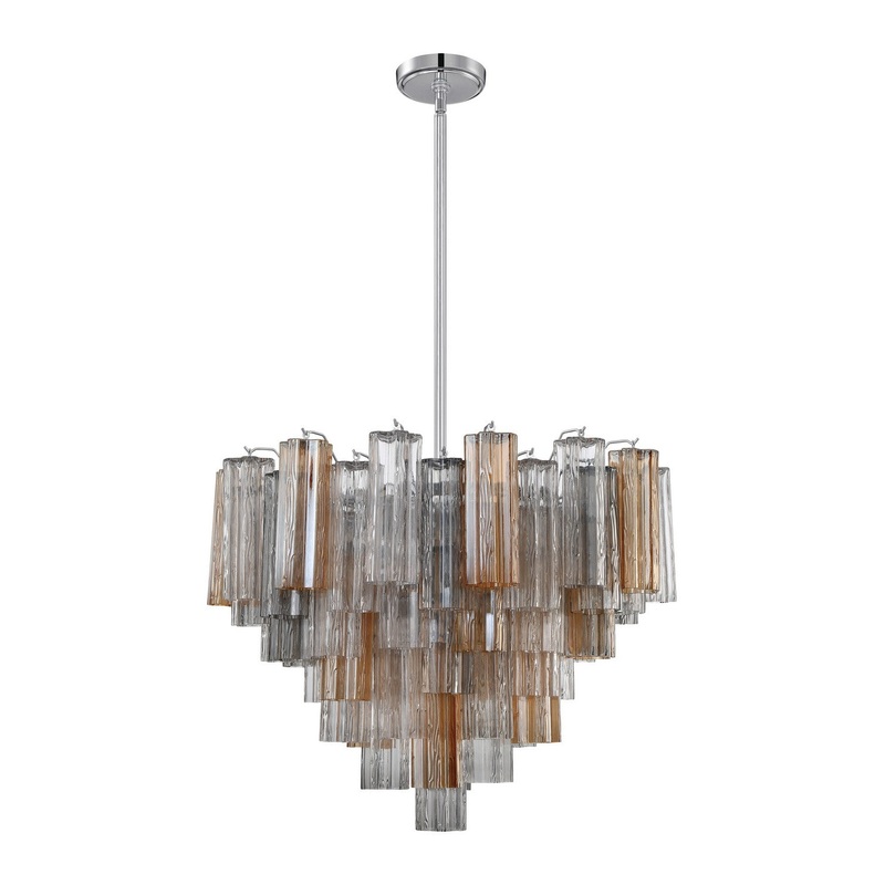12 Light Chandelier from the Addis Collection in Polished Chrome Finish by Crystorama