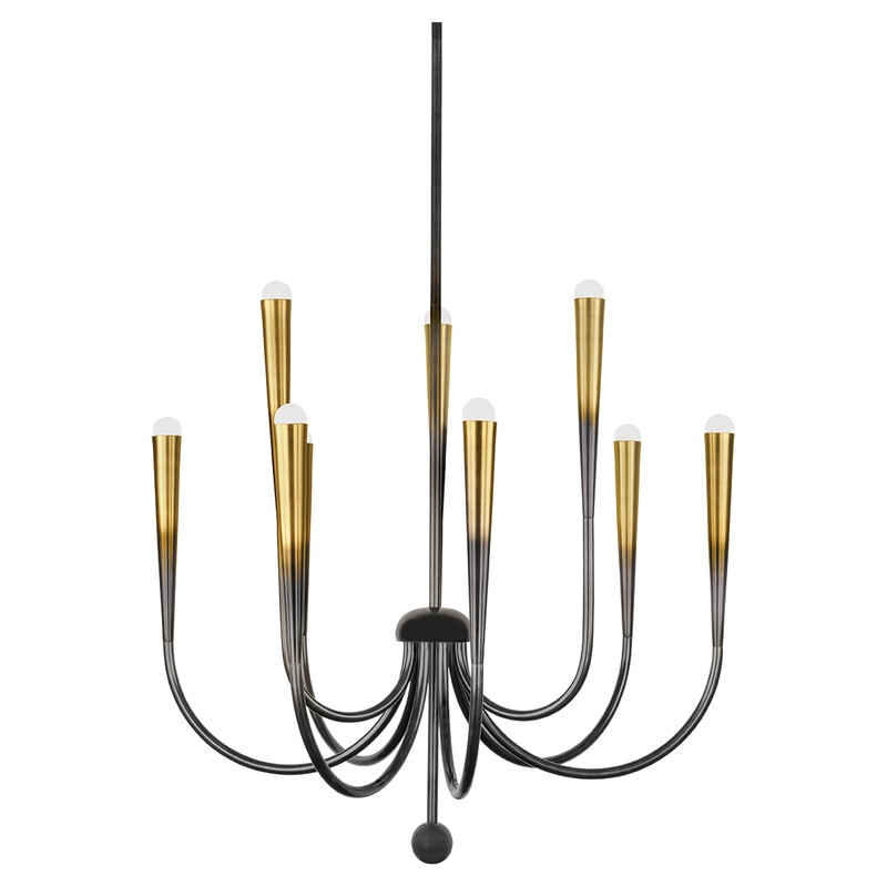 Adley 9-Light Chandelier Gradient Brass