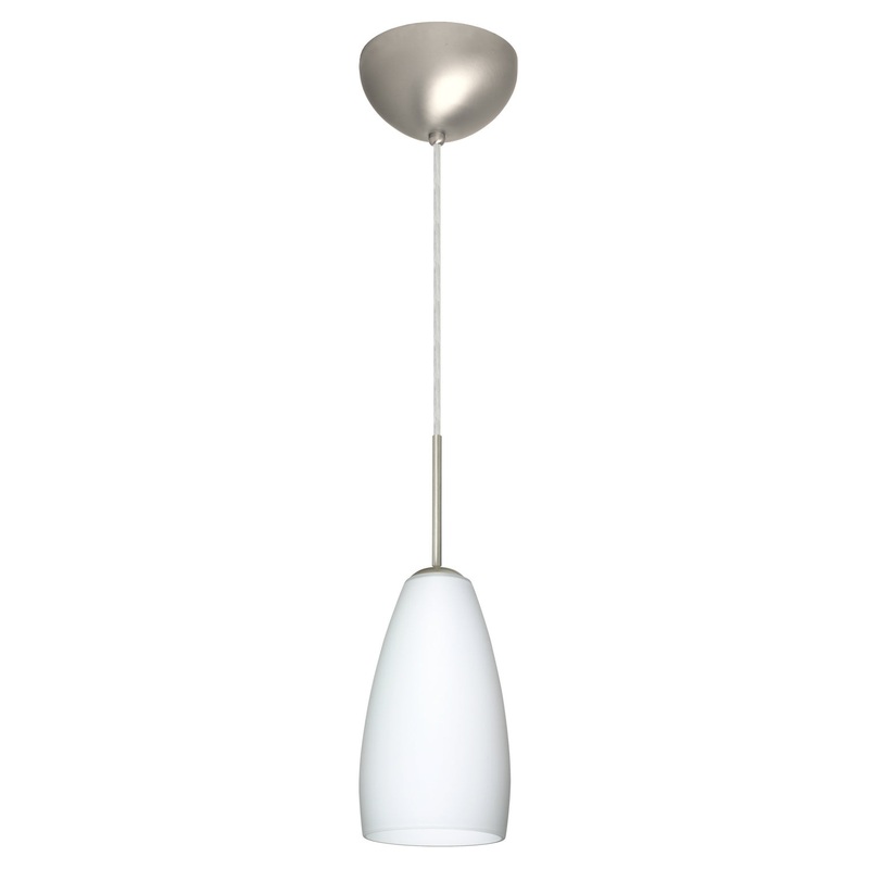 Besa 1BC-150907-LED-SN Chrissy One Light Pendant Satin Nickel