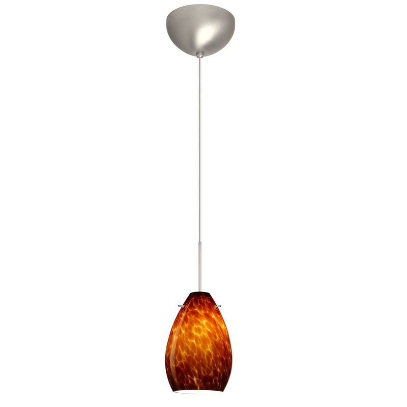 Besa 1XC-171318-SN Pera One Light Pendant Satin Nickel