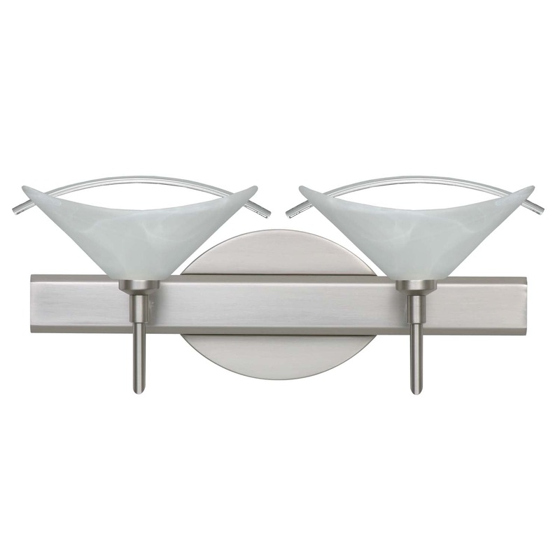 Besa 2SW-181304-SN Hoppi Two Light Wall Sconce Satin Nickel
