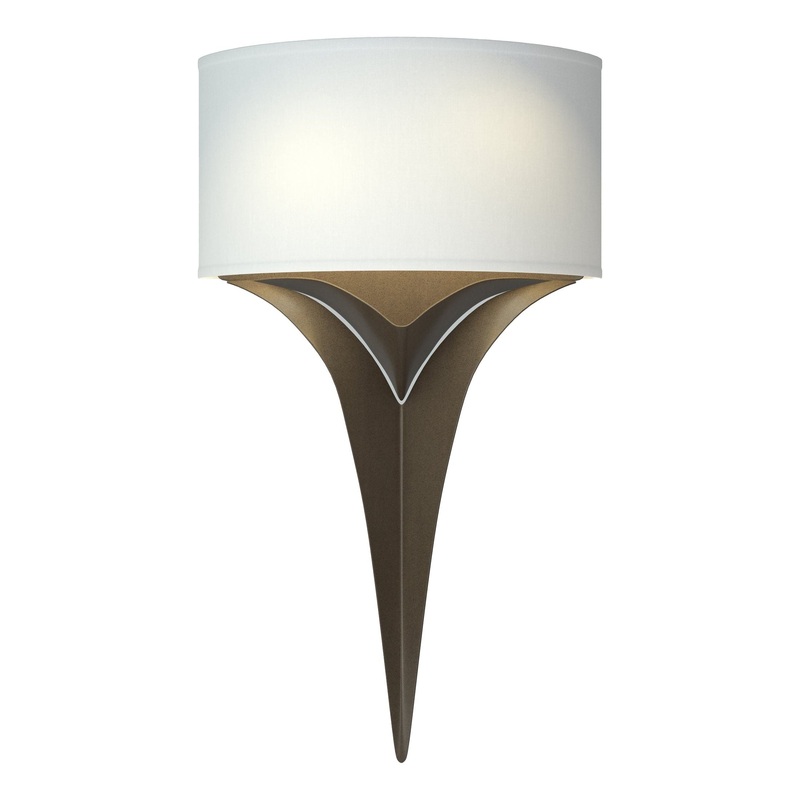 Calla Sconce Bronze Natural Anna Shade (SF)