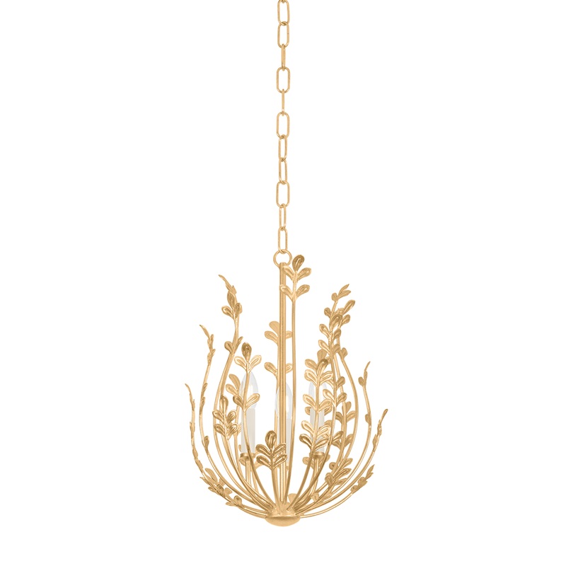 Delmore Chandelier Vintage Gold Leaf