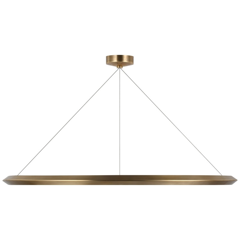 LED Chandelier from the Encircle Collection in Natural Brass Finish by Visual Comfort Signature