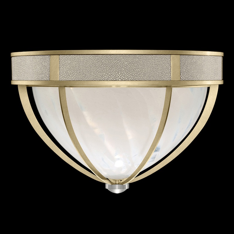 Mirage 18.75″W Round Flush Mount Soft Gold Leaf/Nickel/Coco