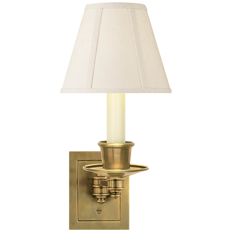 One Light Swing Arm Wall Lamp from the Swing Arm Sconce Collection in Hand-Rubbed Antique Brass Finish by Visual Comfort Signature