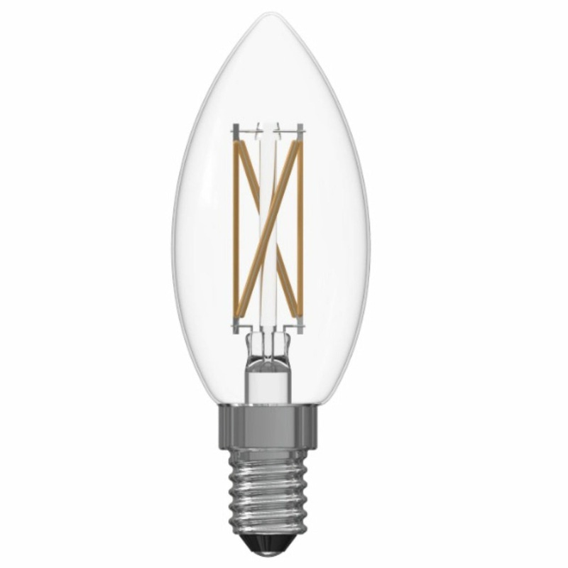 4.10Watt B11 Clear, 400  Lumens, E12 base, 120 Volt Light Bulb by Bulbrite