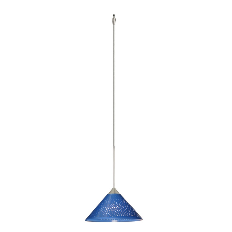 Besa XP-282484-SN Kona One Light Pendant Satin Nickel