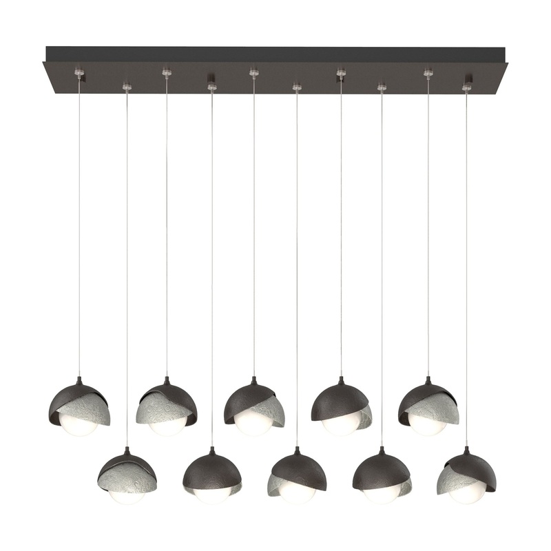 Brooklyn 10-Light Double Shade Pendant Oil Rubbed Bronze Sterling