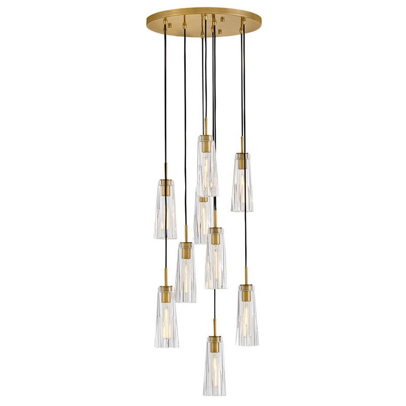 Cosette Large Adjustable Pendant Heritage Brass