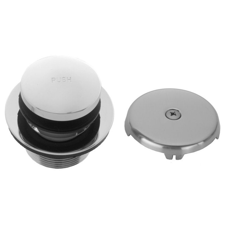 Drain Strainer Toe Control Tub with 1 Hole Faceplate Matte Black Brass Spring Loaded 2-13/16 Inch