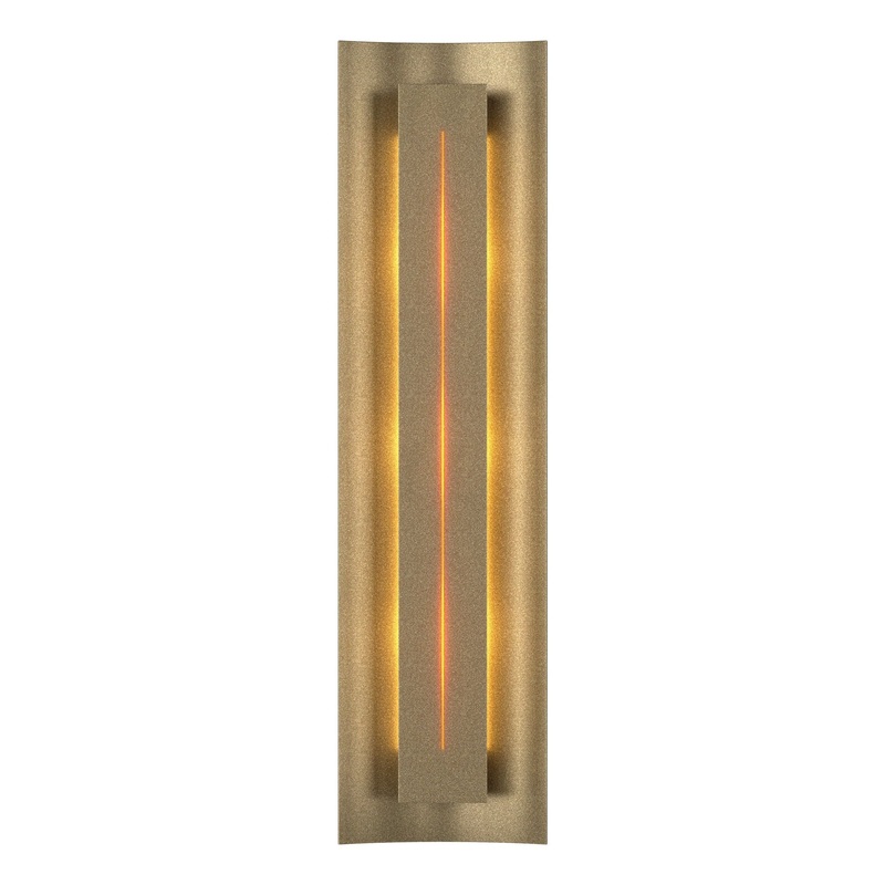 Gallery Sconce Soft Gold Amber Glass (FF)