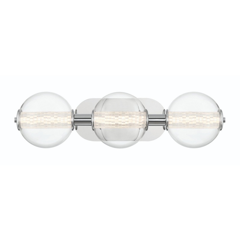 LED Wall Mount from the Atomo Collection in Chrome Finish by Eurofase