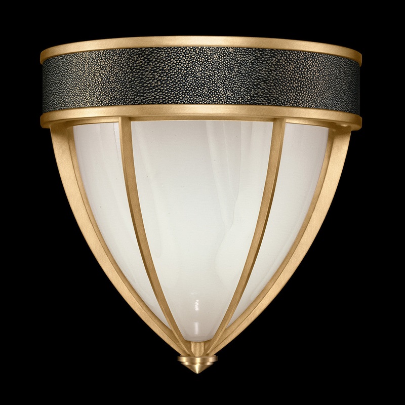 Mirage 12.25″H Sconce Gold Leaf/Brass/Black Knight