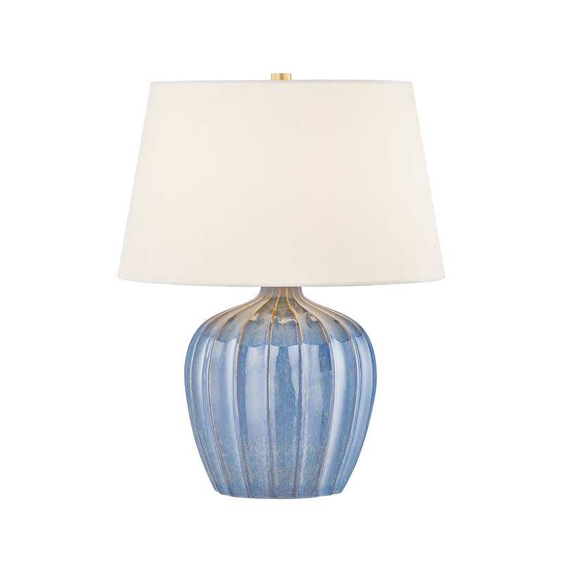 Myla Table Lamp Aged Brass/Ceramic Spring Lake