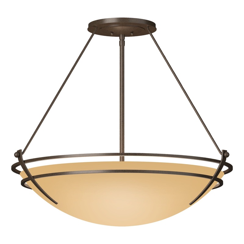 Presidio Tryne Large Semi-Flush Bronze Sand Glass (SS)
