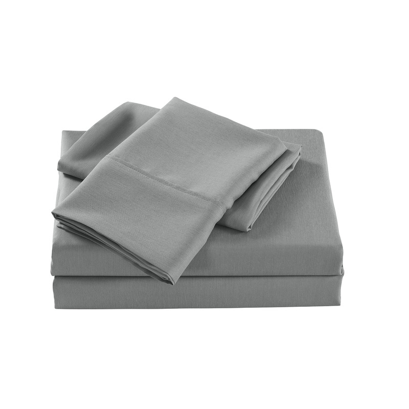 Royal Comfort 2000 Thread Count Bamboo Cooling Sheet Set Ultra Soft Bedding – Queen – Mid Grey