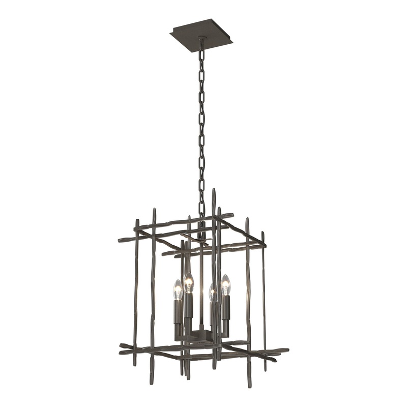Tura 4-Light Small Chandelier Dark Smoke