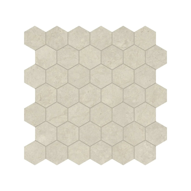 2″ Hex Tierra Halo Honed Marble Mosaic 1 Sheet = .99 Sqft Hexagon