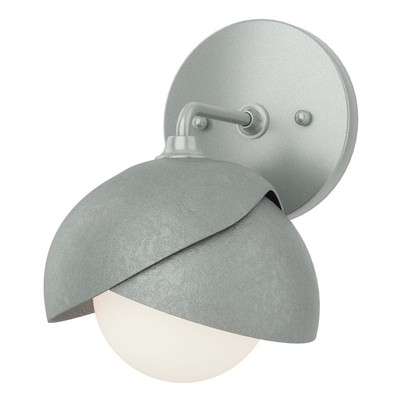 Brooklyn 1-Light Double Shade Bath Sconce Vintage Platinum Vintage Platinum