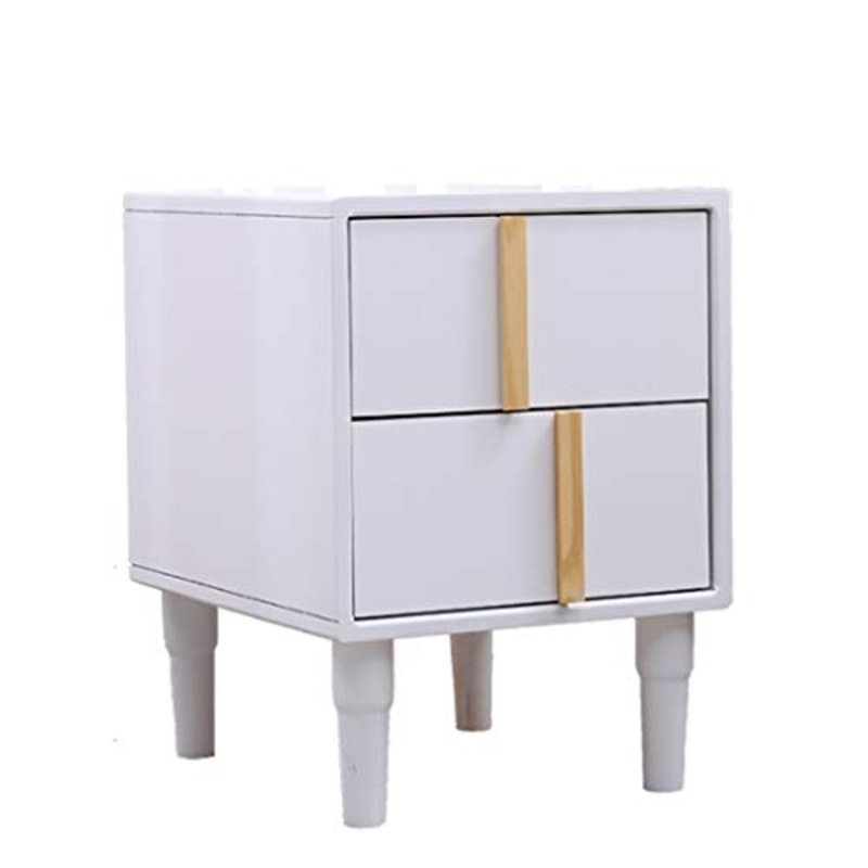 Comodini Moderna in legno massiccio Comodino semplice camera da letto Comodino Television cassetto del Governo Tavolini Governo di immagazzinaggio Comodini letto ( Color : White , Dimensione : M )