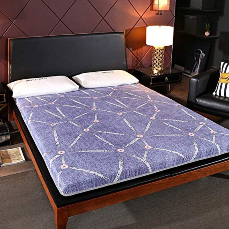 Floor Mattress Futon Mattress,Breathable Fold Futon,Thick Mattress,Double Japanese Sleeping Pad,Soft Futon Floor Mattress,Foldable Roll Up Floor Mattress,Thickness 6cm,E,90x200cm