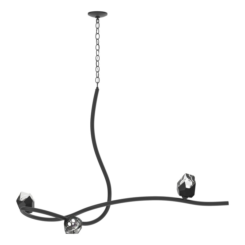 Glacier 3-Light Pendant Black Black Crystal (BP)