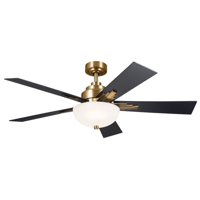 Kichler 300345BNB 52″ Ceiling Fan, Brushed Natural Brass