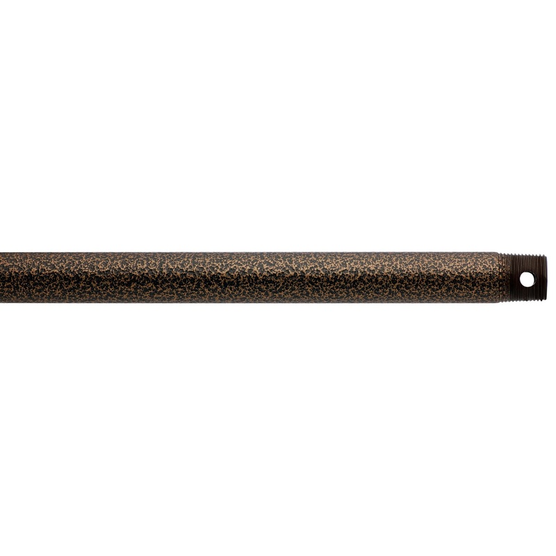 Kichler 360002WCP Fan Down Rod, Weathered Copper Powder Coat