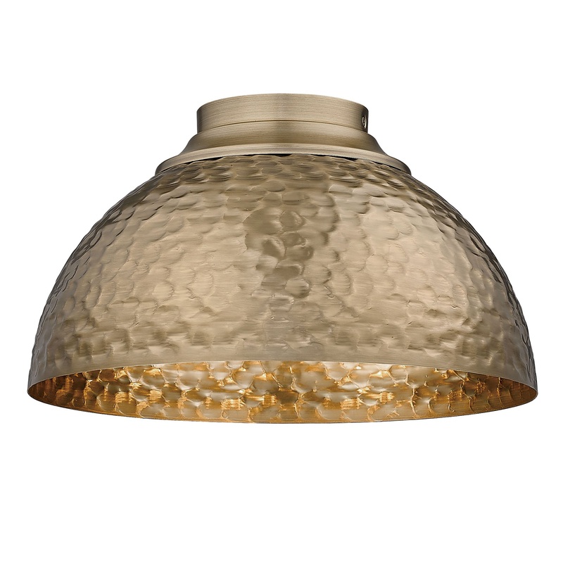 Shepard MBS Modern Brass 3 Light Flush Mount