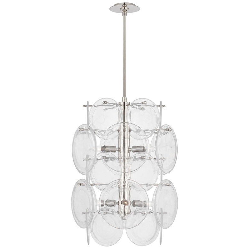 Six Light Chandelier from the Loire Collection in Polished Nickel Finish by Visual Comfort Signature