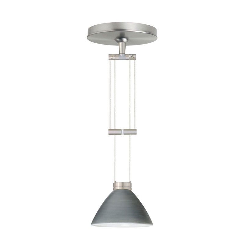 Besa 1XA-1743TN-SN Domi One Light Pendant Satin Nickel