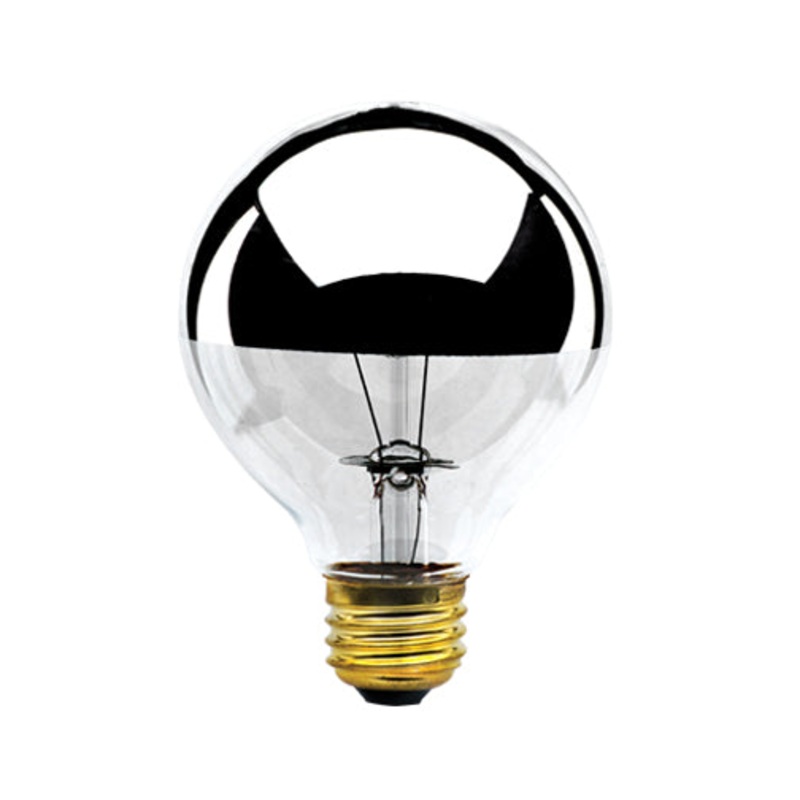 Bulbrite 712331 Half Light Bulb Half Mirror