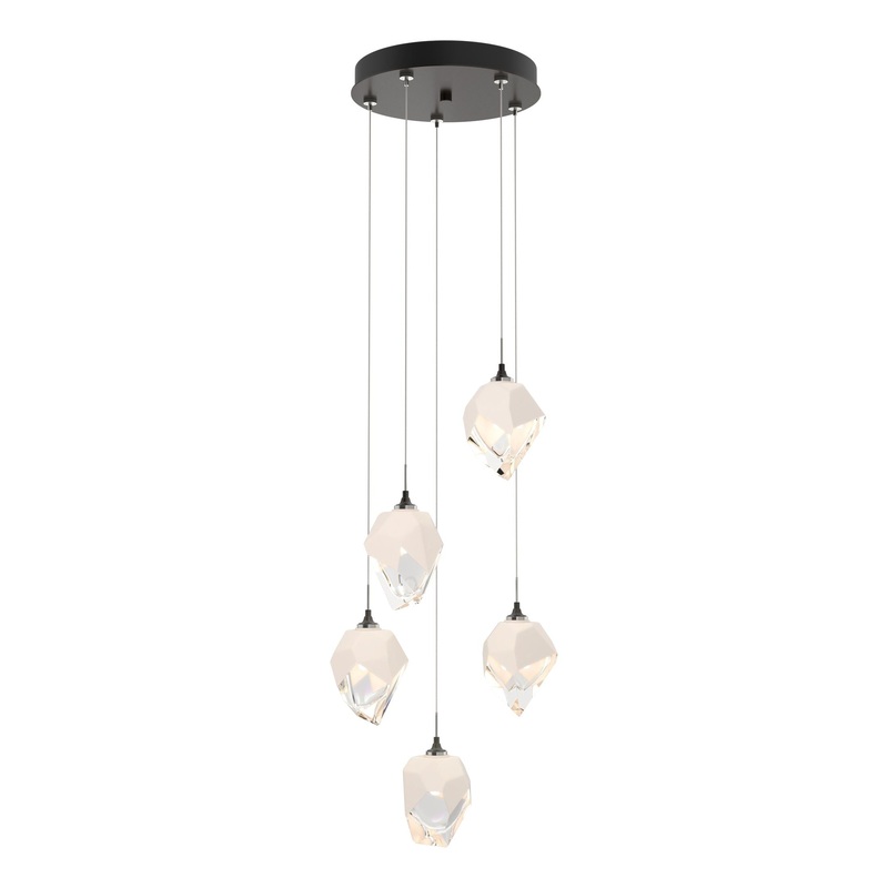 Chrysalis 5-Light Small Crystal Pendant Oil Rubbed Bronze White Crystal (WP)