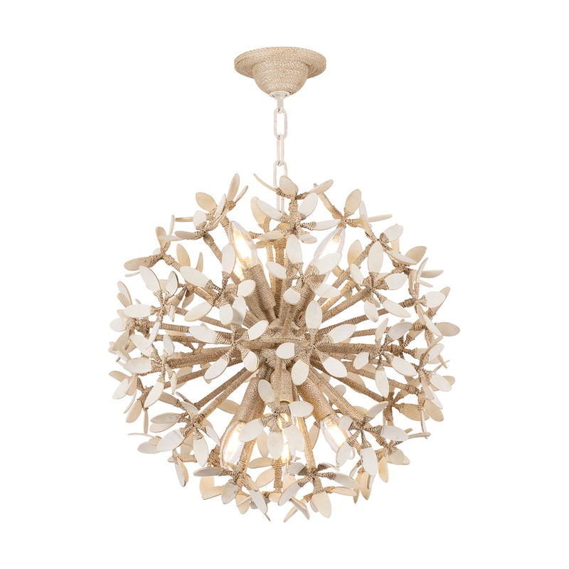 Corfu 8-Light Chandelier Ivory Coco