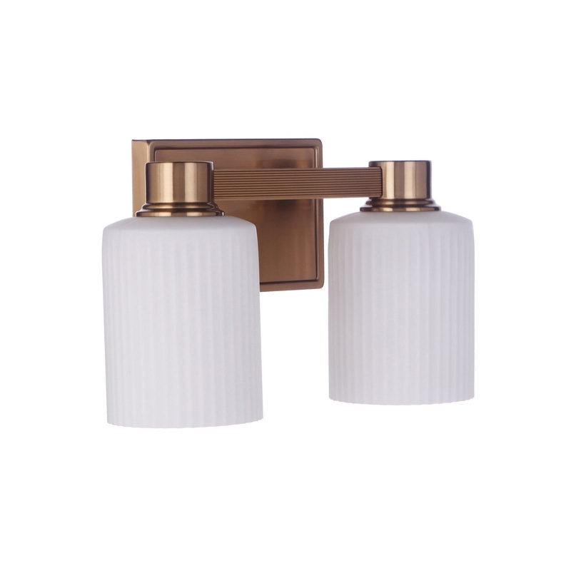 Craftmade 12912SB2 Bretton Two Light Vanity Satin Brass
