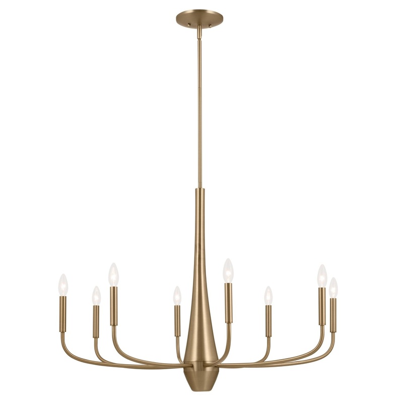 Kichler 52526CPZ Eight Light Chandelier, Champagne Bronze