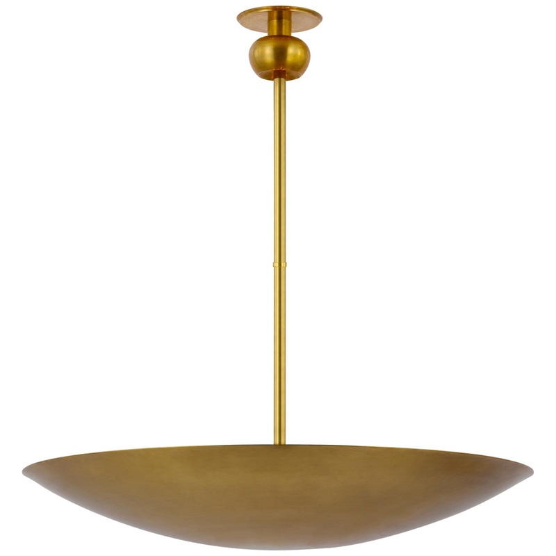 LED Chandelier from the Comtesse Collection in Hand-Rubbed Antique Brass Finish by Visual Comfort Signature