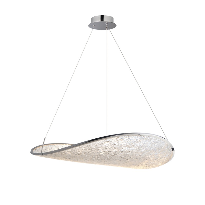 Moonscapes Single LED Pendant Polished Chrome
