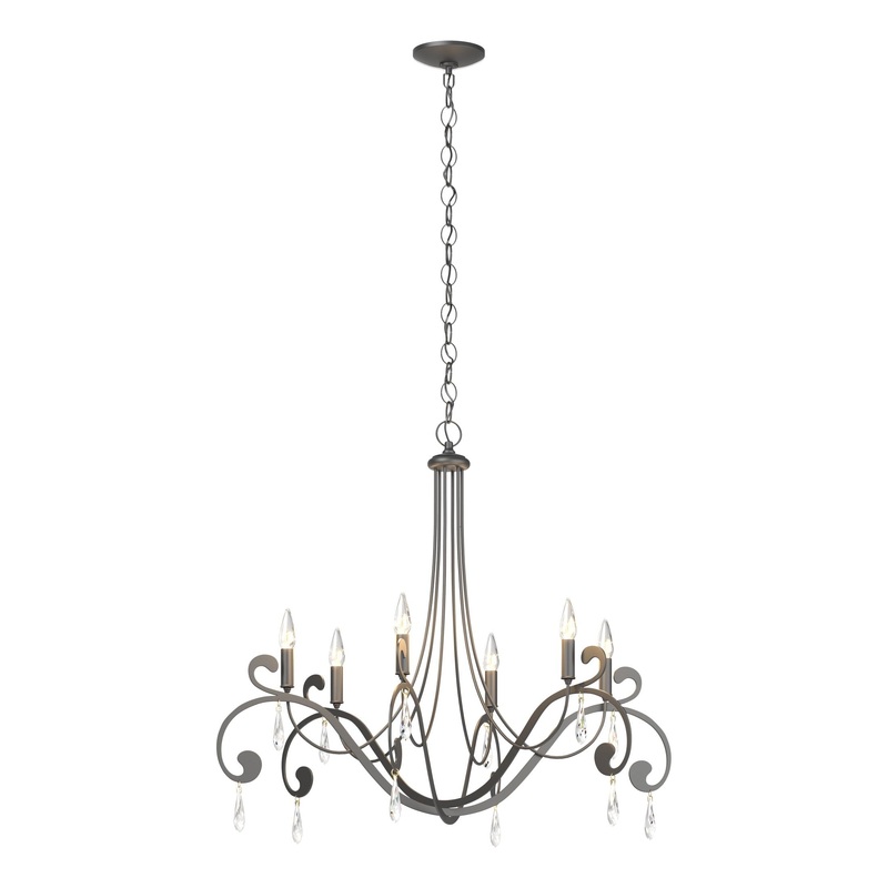 Stella 6-Arm Chandelier Black