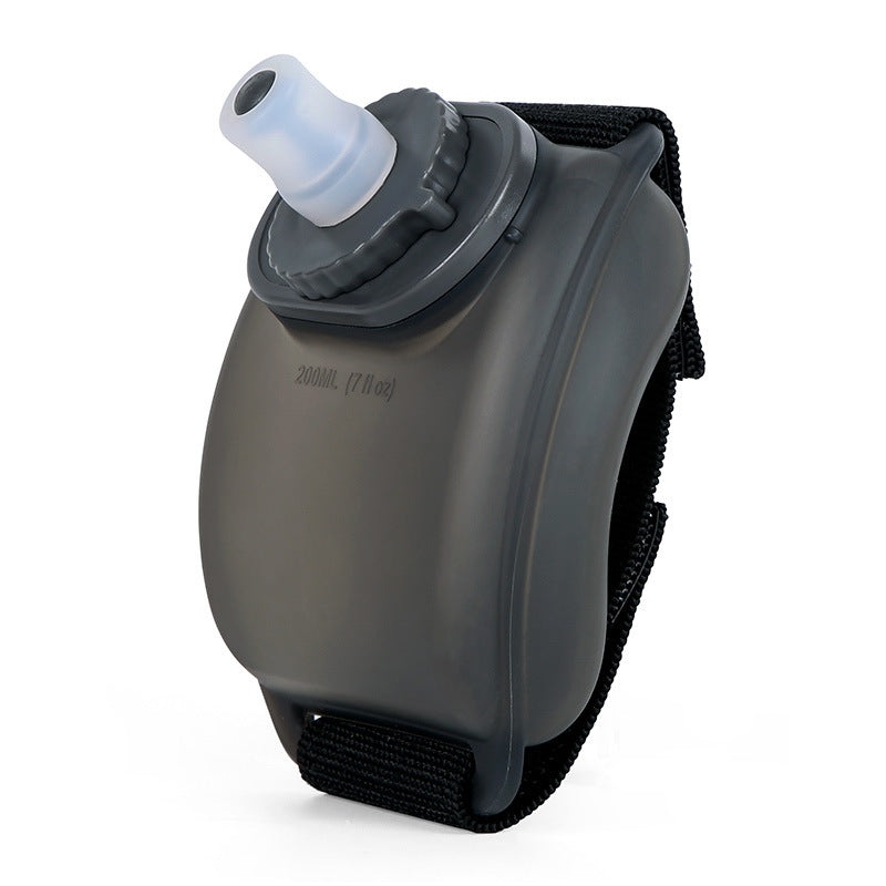 2-Pices Black Ergonomic Wearable Hydration Flask – Hands-Free Wrist Water Bottle for Running & Sports