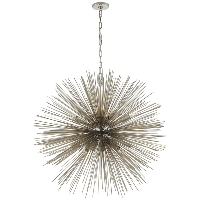 20 Light Chandelier from the Strada Collection in Polished Nickel Finish by Visual Comfort Signature