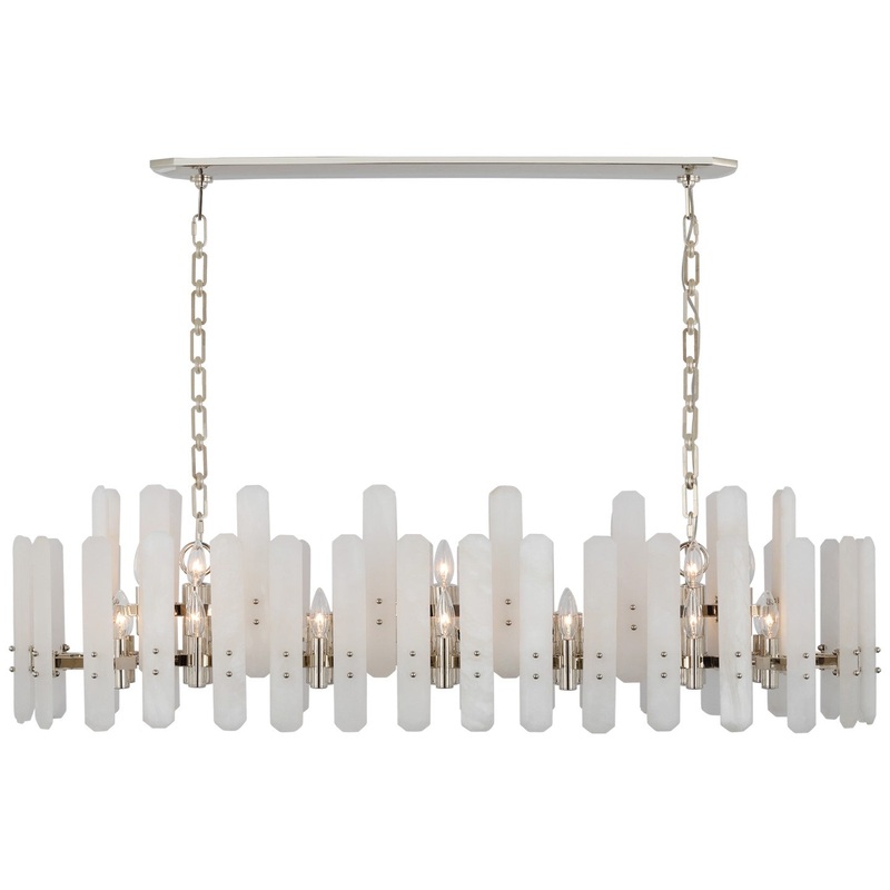 24 Light Linear Chandelier from the Bonnington Collection in Polished Nickel Finish by Visual Comfort Signature