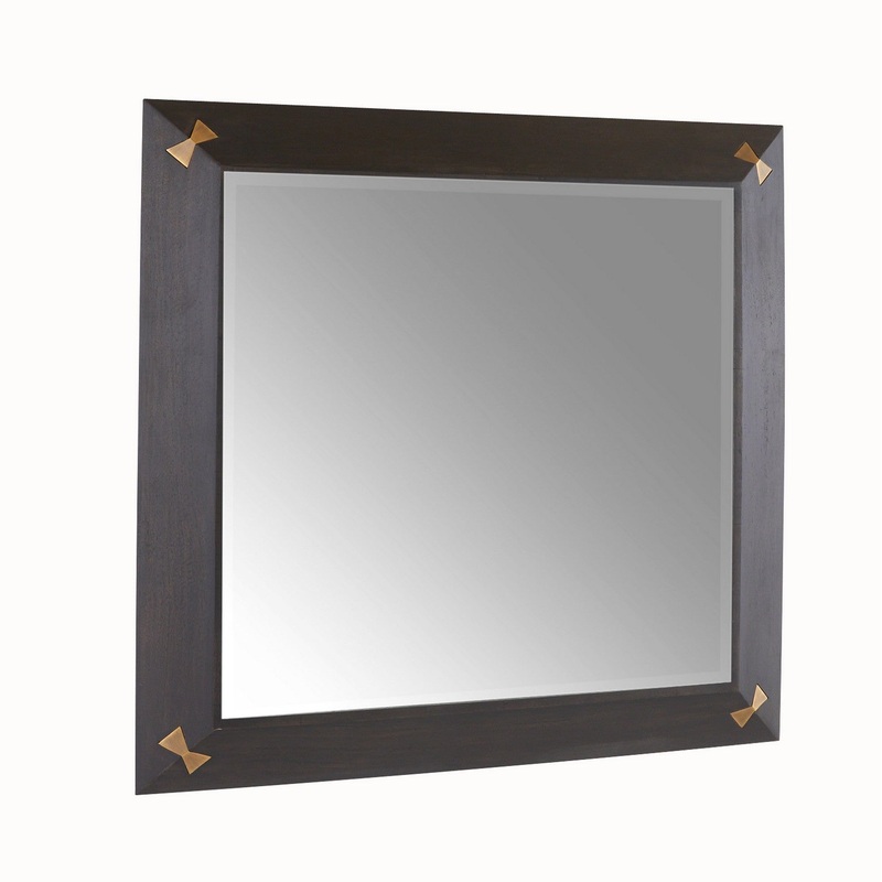 Arteriors WMI42 Calpini Mirror Sable/Antique Brass/Plain
